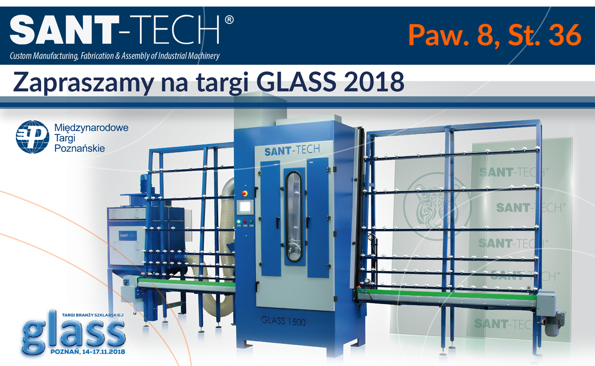 Międzynarodowe Targi Poznańskie – Glass 2018, Hala 8, Stoisko 36. Poznań 14-17.11.2018.