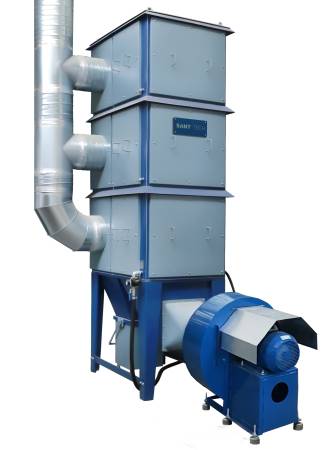 Filtering and ventilation systems, dust extraction units, dust collectors, dedusting systems, abrasive separators, spark catchers, HEPA filters.