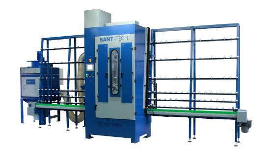 Injector blast cabinets for matting glass and pressure blast cabinets for cleaning other flat surfaces.